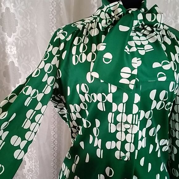 Vintage 2PS Suit Etchings By Butte Polka Women's Dress Size Approximately L M - Picture 6 of 16